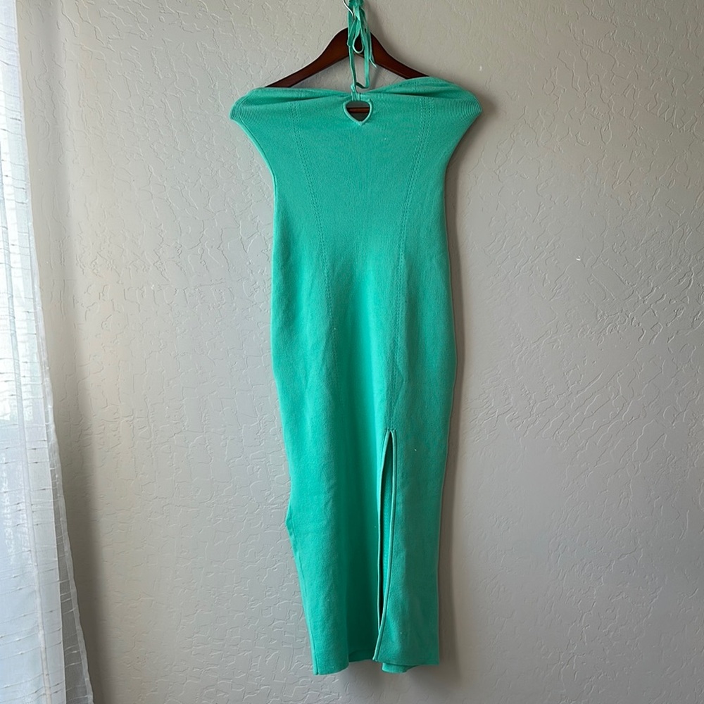 SOLID & STRIPED Green Midi Dress